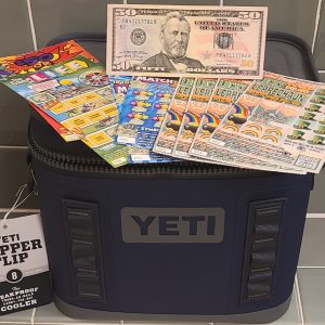 Yeti Hopper Flip Cooler + $50 Lotto Tickets + $50 Cash Pack