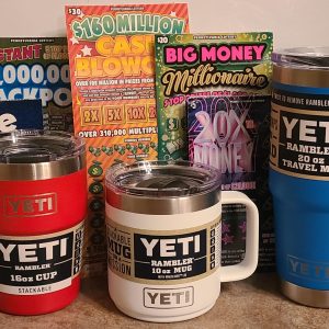 Red, White and Blue Yeti Package and $100 PA Lottery Tickets
