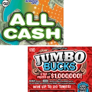 $250 PA Lottery Scratch-Off Tickets