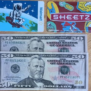 $100 Walmart Gift Card $100 Sheetz Gift Card $100 Cash