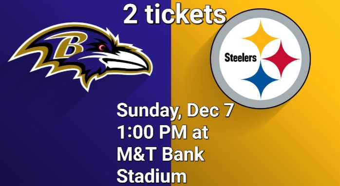 2 Tickets to Ravens vs. Steelers