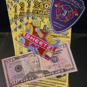 $100 Sheetz Gift Card $100 Scratch Off Lottery Tickets $50 Cash